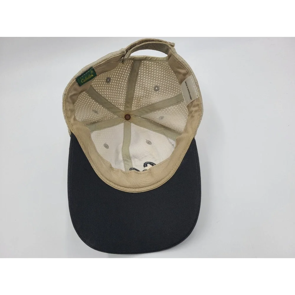 Cabelas Adjustable Hat Cap Hunt Fish Baseball Outdoors Dad Men Women Beige Black
